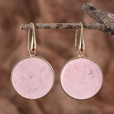 Inner Peace Rose Quartz Earrings-Your Soul Place